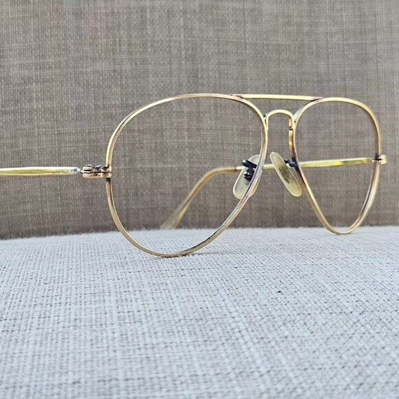 Vista Vintage Men Eyeglasses/Glasses Gold Tone Eyewear 5 1/2 Wired Rim Frame - Picture 1 of 13